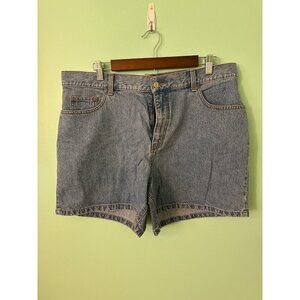 Faded Glory Womens Denim Shorts Light Stonewash Size 16 100% Cotton Casual Fit